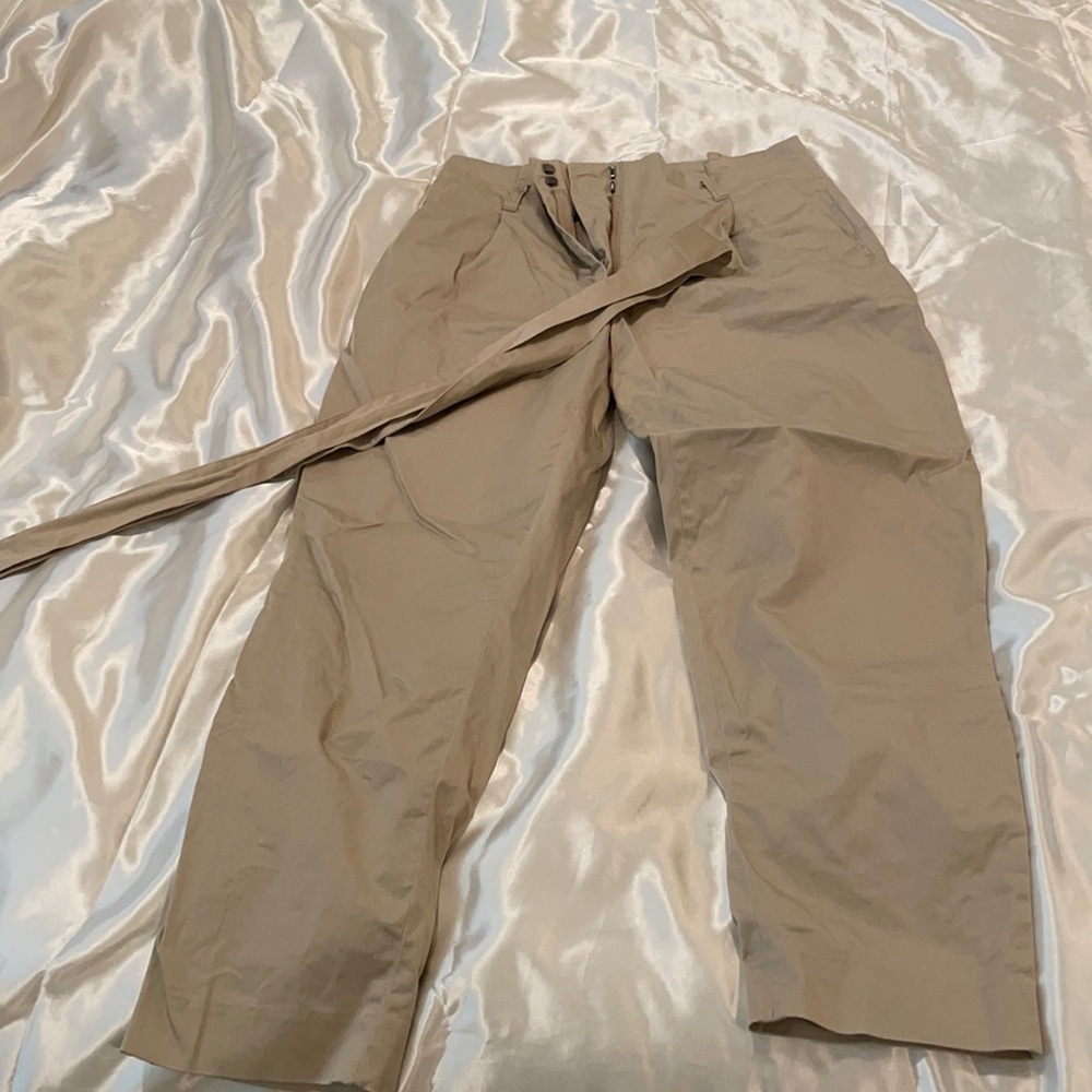 Paper bag khaki pants